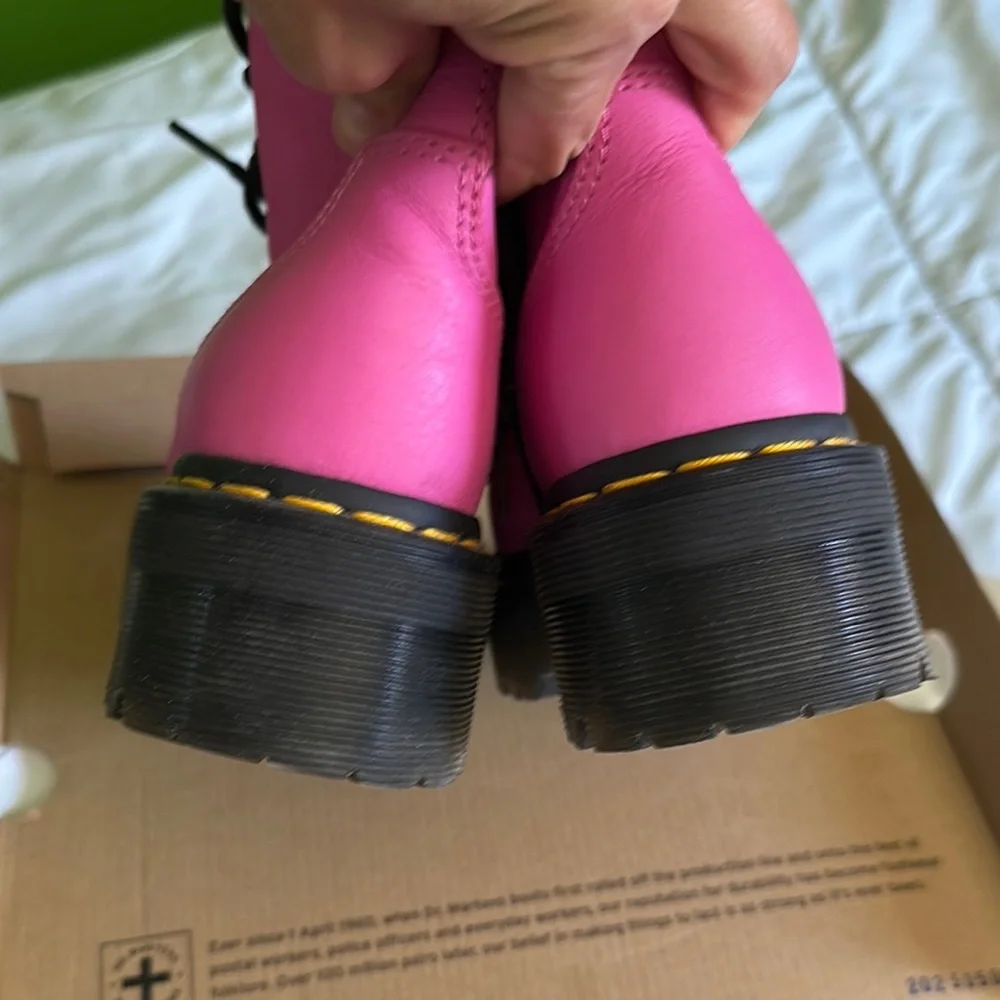 Dr. Martens Fuchsia Ankle Boots 5 - Picture 5 of 16